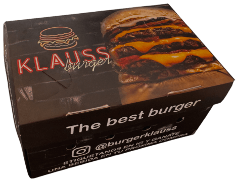 Caja hamburguesa con agujeros calor